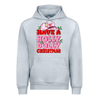 Heather Grey have a holly dolly christmas Urban Hoodie - MaliasSmallBusiness