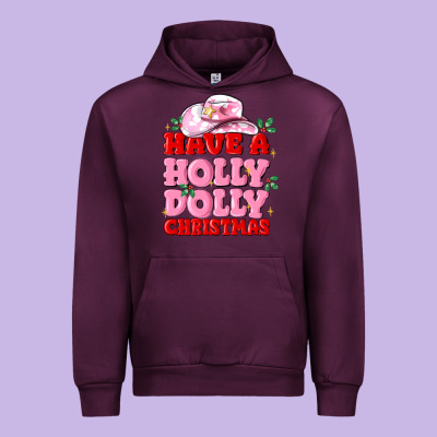 Have A Holly Dolly Christmas Urban Hoodie Designed By Maliassmallbusiness