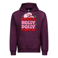 Mauve Wine have a holly dolly christmas Urban Hoodie - MaliasSmallBusiness