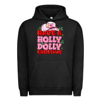Pigment Black have a holly dolly christmas Urban Hoodie - MaliasSmallBusiness