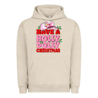 Pigment French Oak have a holly dolly christmas Urban Hoodie - MaliasSmallBusiness