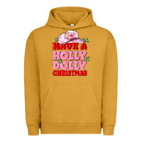 Pigment Peanut Butter have a holly dolly christmas Urban Hoodie - MaliasSmallBusiness