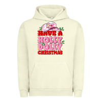 Pigment Pistachio have a holly dolly christmas Urban Hoodie - MaliasSmallBusiness