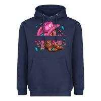 Navy pink cowgirl hat and roses Heavyweight Hoodie - AdoDesignShop