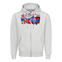 Dove Grey 4th of July coffee drinks Zipper Hoodie - Neo Western