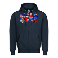 Navy 4th of July coffee drinks Zipper Hoodie - Neo Western