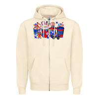 Sandshell 4th of July coffee drinks Zipper Hoodie - Neo Western