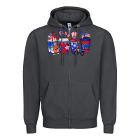 Smoke 4th of July coffee drinks Zipper Hoodie - Neo Western