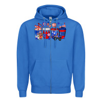 True Royal 4th of July coffee drinks Zipper Hoodie - Neo Western