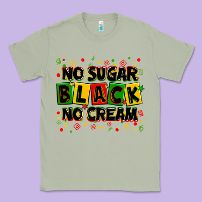 No Sugar No Cream Black Classic Tee Designed By Zillion Design Studio