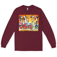 Burgundy salty vibes Long Sleeve Tee - texasbilliewilder