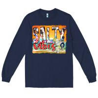 Navy salty vibes Long Sleeve Tee - texasbilliewilder
