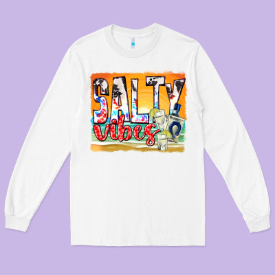 Salty Vibes Long Sleeve Tee Designed By Texasbilliewilder