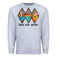 Heather Grey teach love inspire Premium Sweatshirt - JahusDesignShop