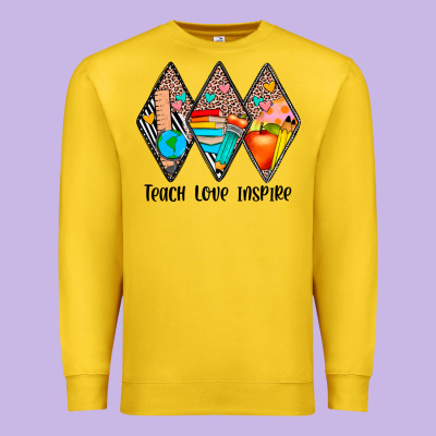 Teach Love Inspire Premium Sweatshirt Designed By Jahusdesignshop