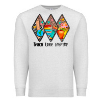 Oatmeal Heather teach love inspire Premium Sweatshirt - JahusDesignShop