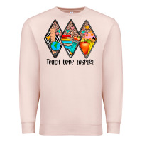 Pale Pink teach love inspire Premium Sweatshirt - JahusDesignShop