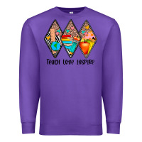 Purple teach love inspire Premium Sweatshirt - JahusDesignShop