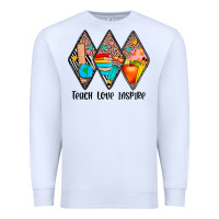 White teach love inspire Premium Sweatshirt - JahusDesignShop
