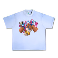 Grape Ice Pink and blue sneaker girl Urban Heavy Tee - RanaPortraitStore