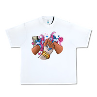 White Pink and blue sneaker girl Urban Heavy Tee - RanaPortraitStore