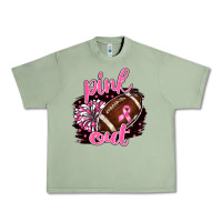 Oil Green pink out football Urban Heavy Tee - BarkalooDesign