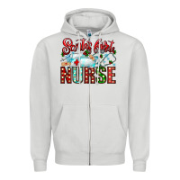 Dove Grey santa is favorite nurse Zipper Hoodie - CowhideDigitalArt