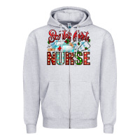 Heather Grey santa is favorite nurse Zipper Hoodie - CowhideDigitalArt