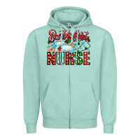 Seafoam santa is favorite nurse Zipper Hoodie - CowhideDigitalArt