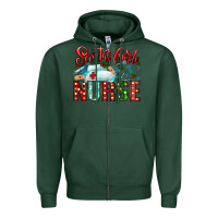 Sports Green santa is favorite nurse Zipper Hoodie - CowhideDigitalArt