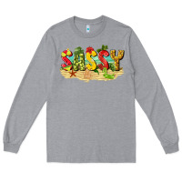 Heather Grey sassy beach Long Sleeve Tee - texasbilliewilder