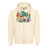 Sandshell Teachers Change The World Zipper Hoodie - CowhideDigitalArt