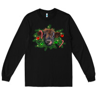 Black Christmas highland calf Long Sleeve Tee - RanaPortraitStore