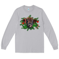 Moon Dust Christmas highland calf Long Sleeve Tee - RanaPortraitStore