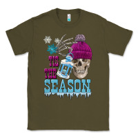 Army Green tis the season winter skull Classic Tee - FaDigitalArtStudio