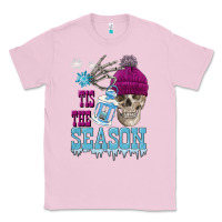 Bubblegum Pink tis the season winter skull Classic Tee - FaDigitalArtStudio