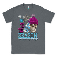 Charcoal Heather tis the season winter skull Classic Tee - FaDigitalArtStudio