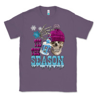 Lavender tis the season winter skull Classic Tee - FaDigitalArtStudio