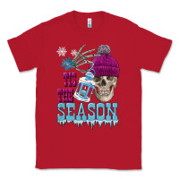 Red tis the season winter skull Classic Tee - FaDigitalArtStudio