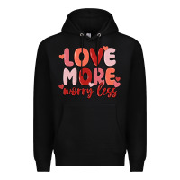 Black love more worry less Premium Hoodie - MaliasSmallBusiness