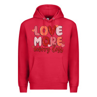 Cardinal love more worry less Premium Hoodie - MaliasSmallBusiness