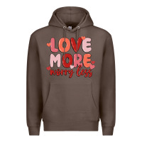 Coffee love more worry less Premium Hoodie - MaliasSmallBusiness