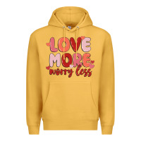 Mustard love more worry less Premium Hoodie - MaliasSmallBusiness