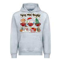 Heather Grey tipsy and bright christmas Urban Hoodie - MaliasSmallBusiness