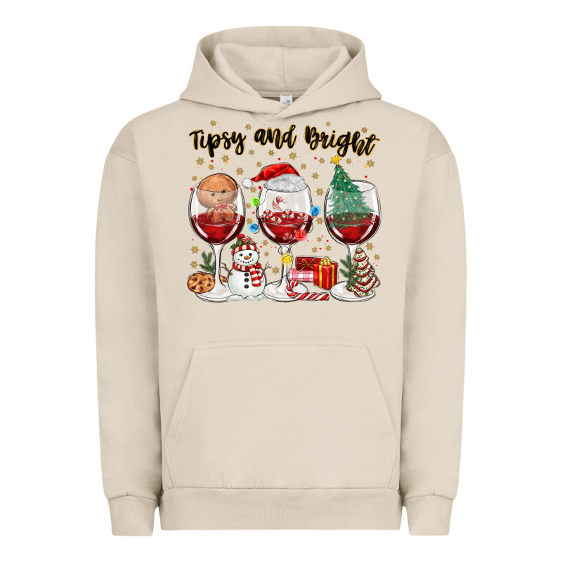 Tipsy And Bright Christmas Urban Hoodie by MaliasSmallBusiness | Teevron