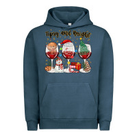 Pigment Midnight Navy tipsy and bright christmas Urban Hoodie - MaliasSmallBusiness