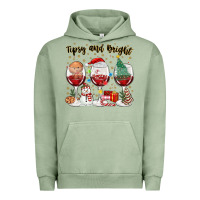 Pigment Oil Green tipsy and bright christmas Urban Hoodie - MaliasSmallBusiness