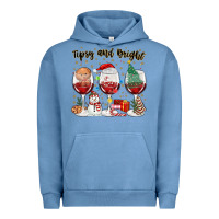 Pigment Pebble Blue tipsy and bright christmas Urban Hoodie - MaliasSmallBusiness
