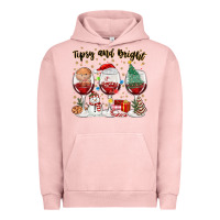 Pigment Salmon tipsy and bright christmas Urban Hoodie - MaliasSmallBusiness