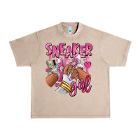 French Oak Pink and white sneaker girl Urban Heavy Tee - RanaPortraitStore
